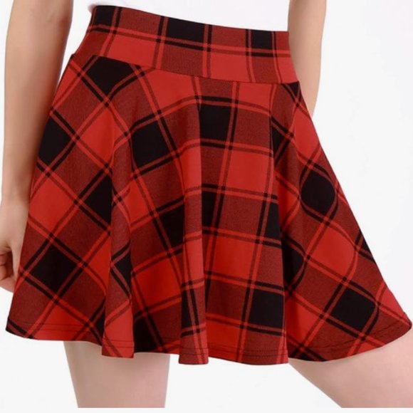 NWT DJT FASHION Women's Casual Pleated Mini Skater Skirt with Shorts - Picture 2 of 7